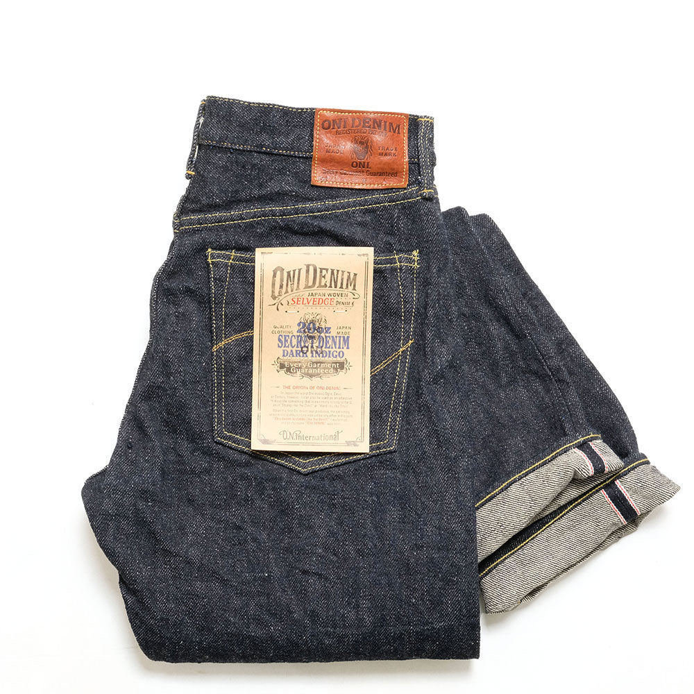 ONI DENIM Regular Rise Neat Straight 20oz Secret Denim Dark