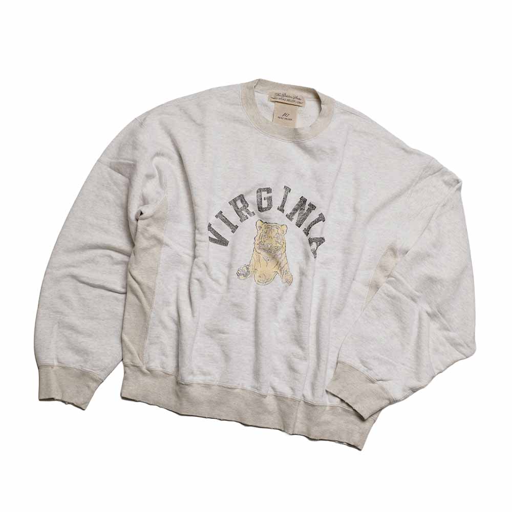 【REMI RELIEF】TIGER CREW SWEAT REMI RELIEF - SP Processing Fleece-Lined Crew Neck Sweatshirt