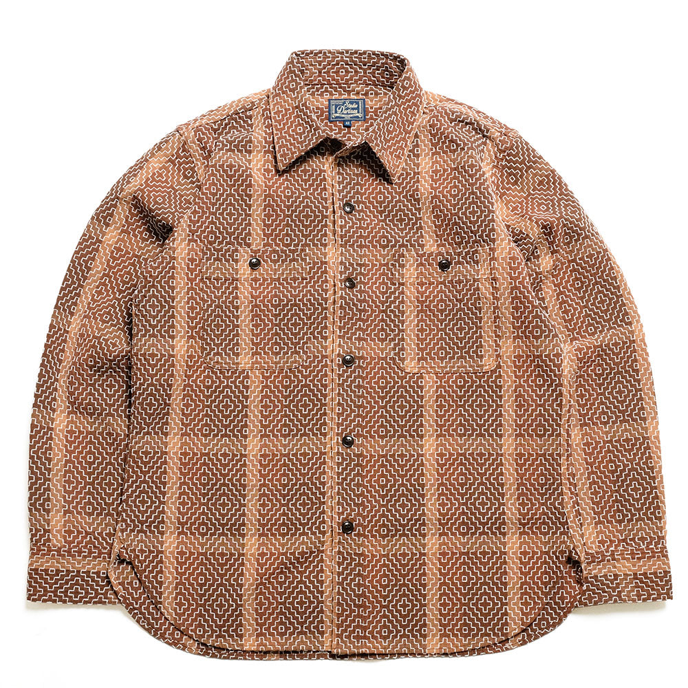 STUDIO D'ARTISAN - Kakishibu Noragi Sashiko Shirts - 5726 – HINOYA