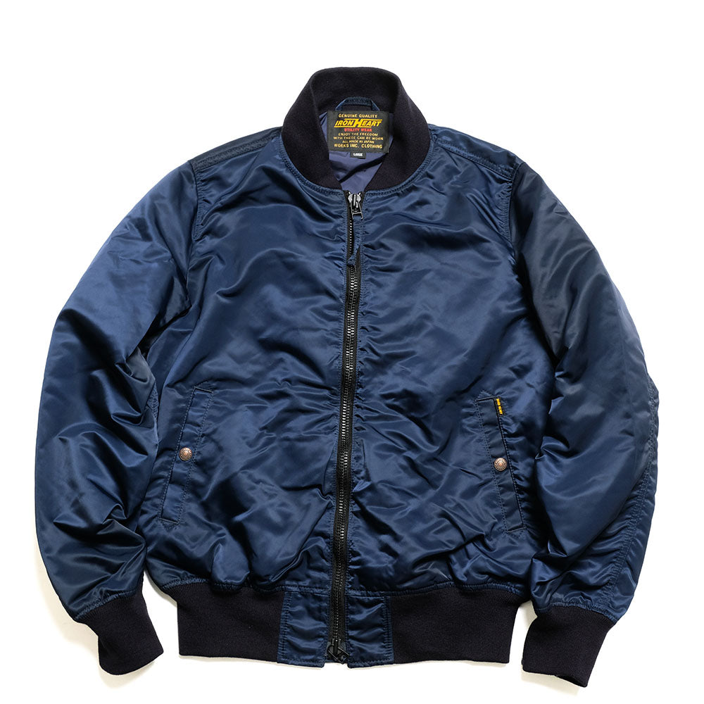 ノーリーズのネイビー ナイロン ジャンパー ナイロン ノーカラージャケット N032 – snob_store