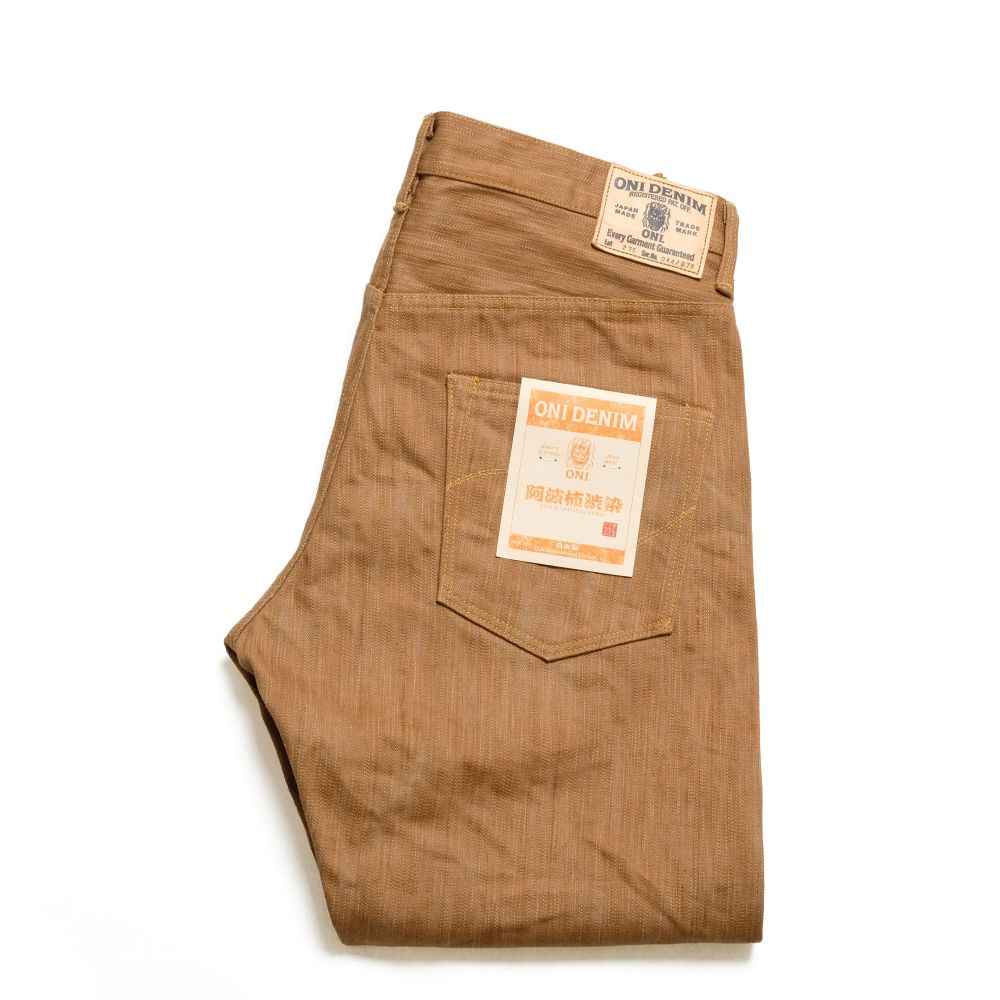ONI DENIM - Regular Straight - 20oz Awa Kakishibu x Kinari Denim