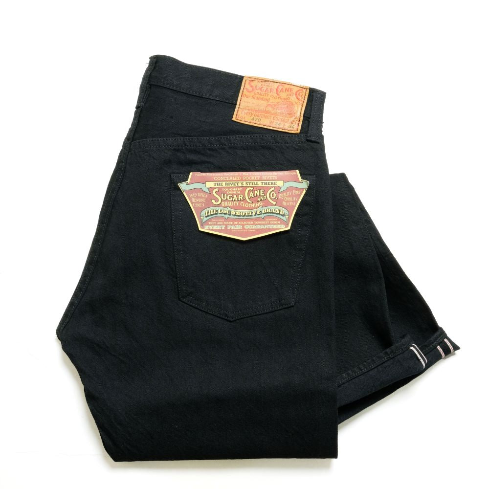 Sugar Cane 13oz Black Selvedge Type III Jeans - Slim Fit