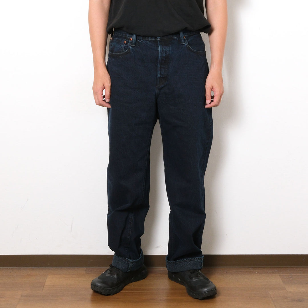 omotodenim - 13.5oz DENIM LOOSE FIT BUTTON FLY - Sumizome Overdyed - 0815-BCH