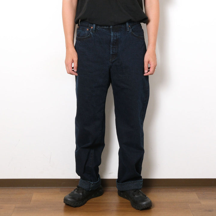 omotodenim - 13.5oz DENIM LOOSE FIT BUTTON FLY - Sumizome Overdyed - 0815-BCH