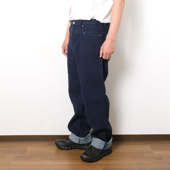 omotodenim - 15oz ORI-SASHI SASHIKO LOOSE FIT BUTTON FLY - 0821