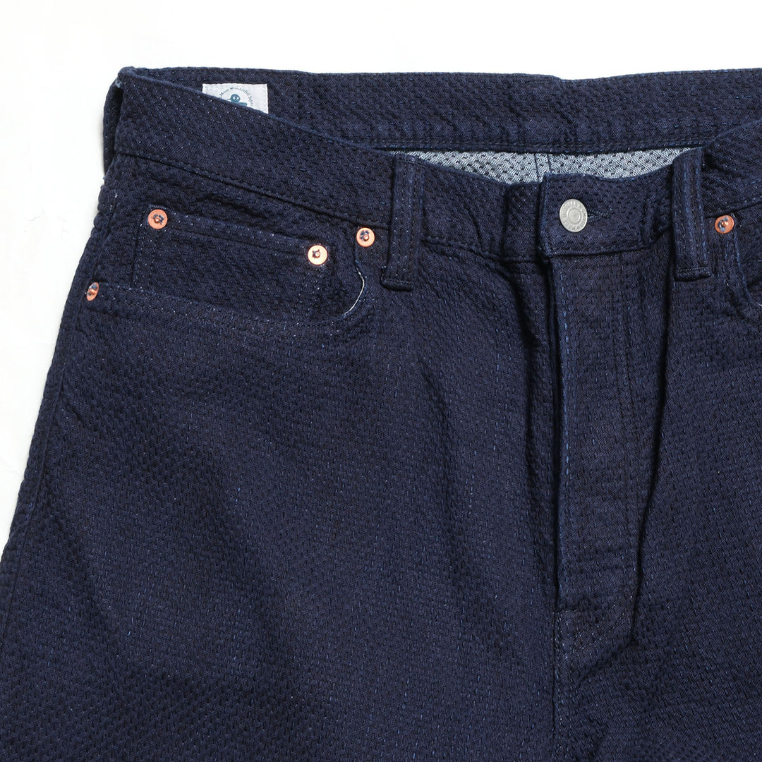 omotodenim - 15oz ORI-SASHI SASHIKO LOOSE FIT BUTTON FLY - 0821