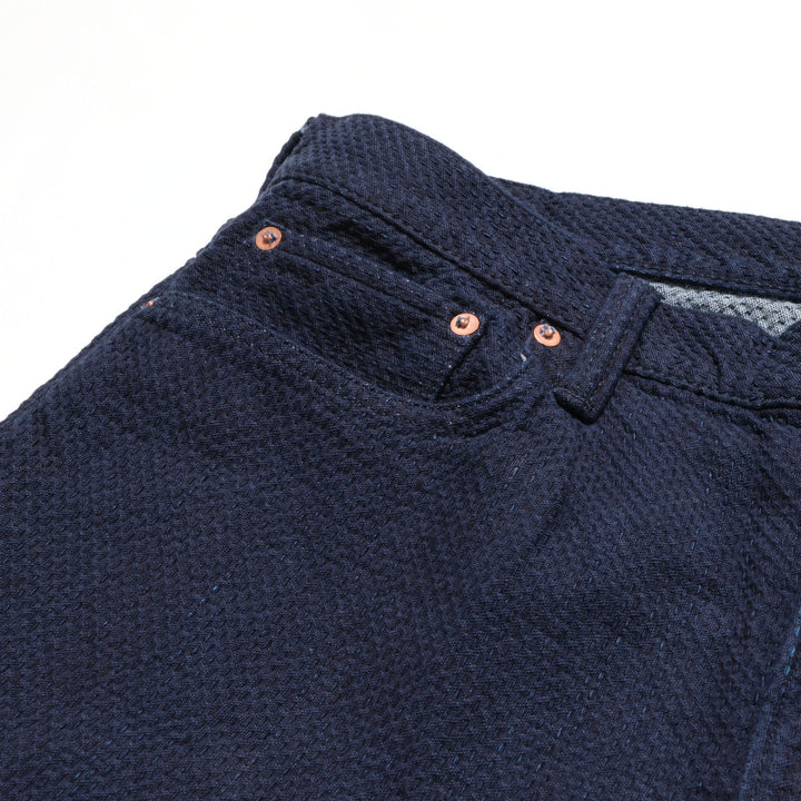 omotodenim - 15oz ORI-SASHI SASHIKO LOOSE FIT BUTTON FLY - 0821