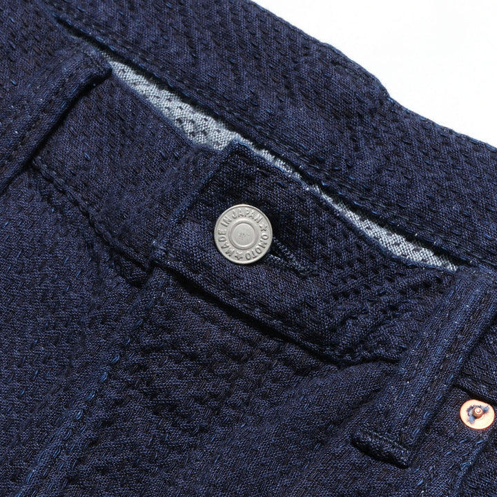 omotodenim - 15oz ORI-SASHI SASHIKO LOOSE FIT BUTTON FLY - 0821