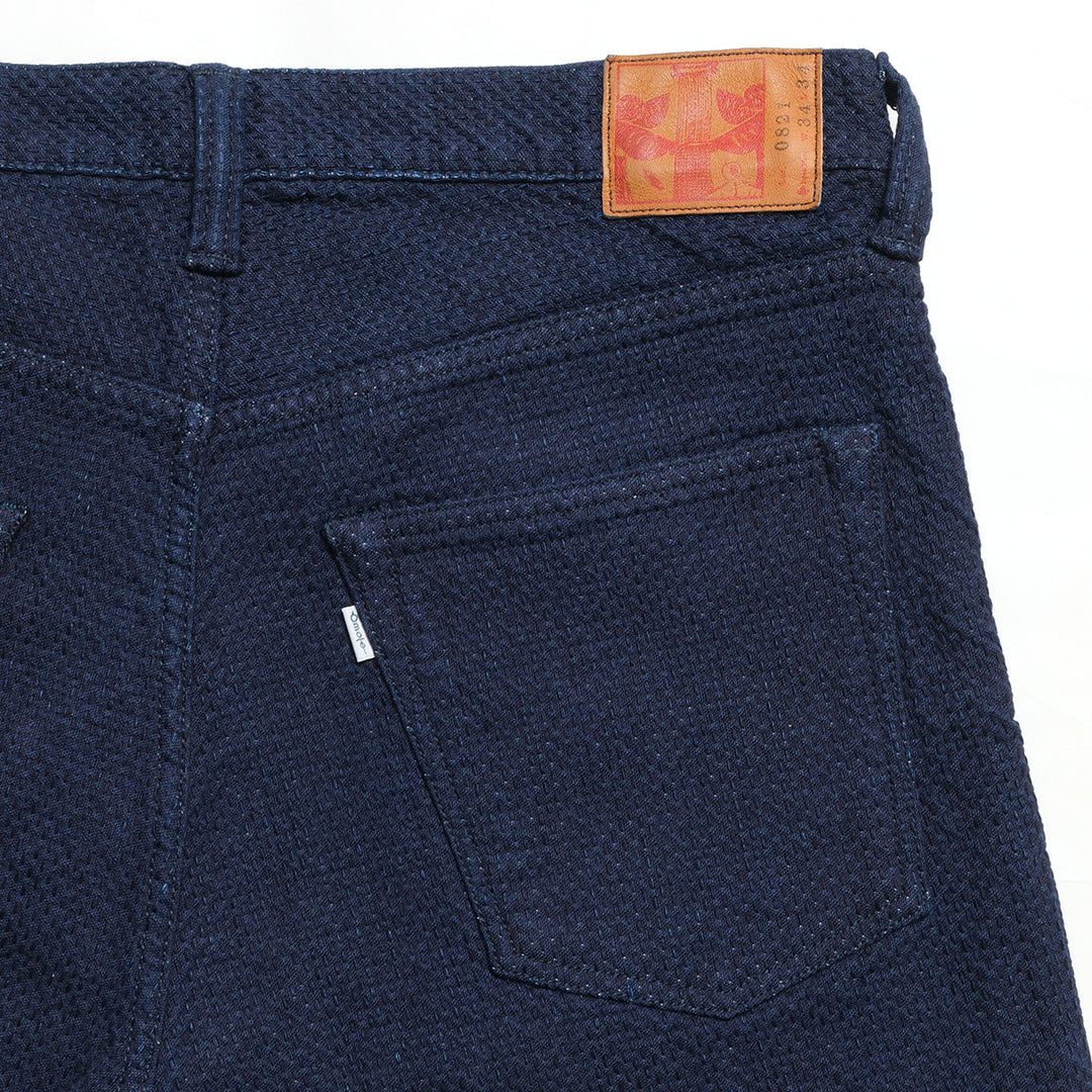 omotodenim - 15oz ORI-SASHI SASHIKO LOOSE FIT BUTTON FLY - 0821