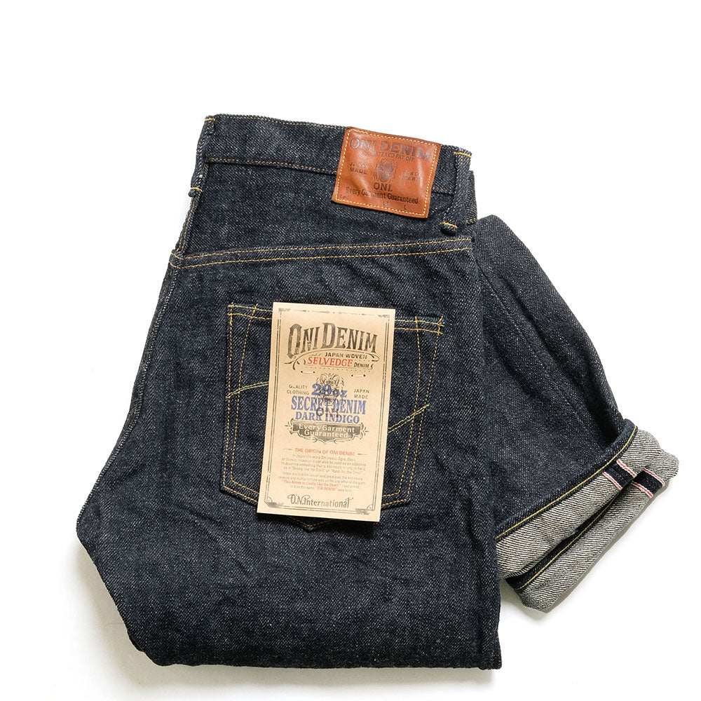 ONI DENIM インディゴ ストレートデニム ONI DENIM - High Rise Relax Tapered - 20oz Secret Denim Dark