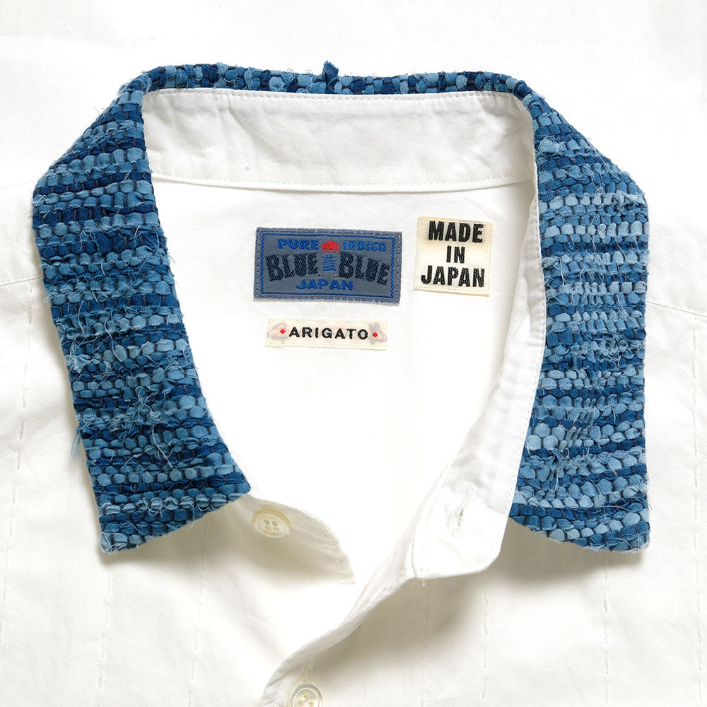 BLUE BLUE JAPAN - Sakiori stitch Short Sleeve Shirt - 1004435