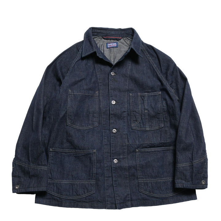 BLUE BLUE - JK101 - Selvedget Light Denim Raglan Sleeve Coverall - One Wash - 1004811