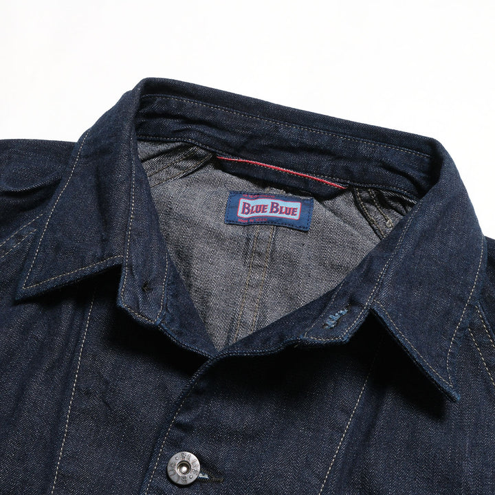 BLUE BLUE - JK101 - Selvedget Light Denim Raglan Sleeve Coverall - One Wash - 1004811