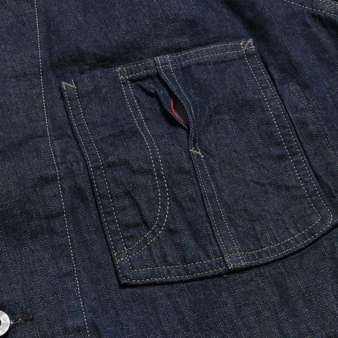 BLUE BLUE - JK101 - Selvedget Light Denim Raglan Sleeve Coverall - One Wash - 1004811
