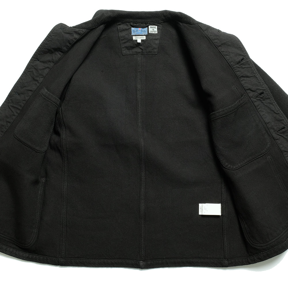 BLUE BLUE JAPAN -  Double-Weave Cloth Sashiko Dark Black hand dyeing Coverall - 1006411
