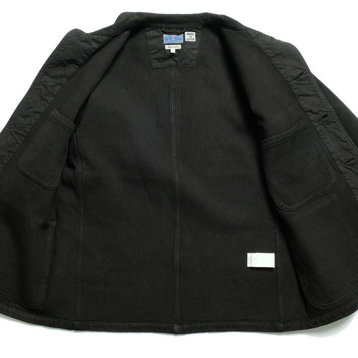 BLUE BLUE JAPAN -  Double-Weave Cloth Sashiko Dark Black hand dyeing Coverall - 1006411