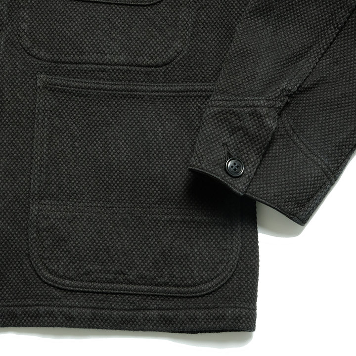 BLUE BLUE JAPAN -  Double-Weave Cloth Sashiko Dark Black hand dyeing Coverall - 1006411