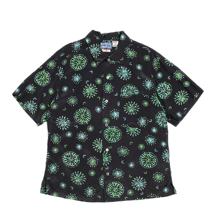 BLUE BLUE JAPAN rayon Hanabi print aloha 1007620