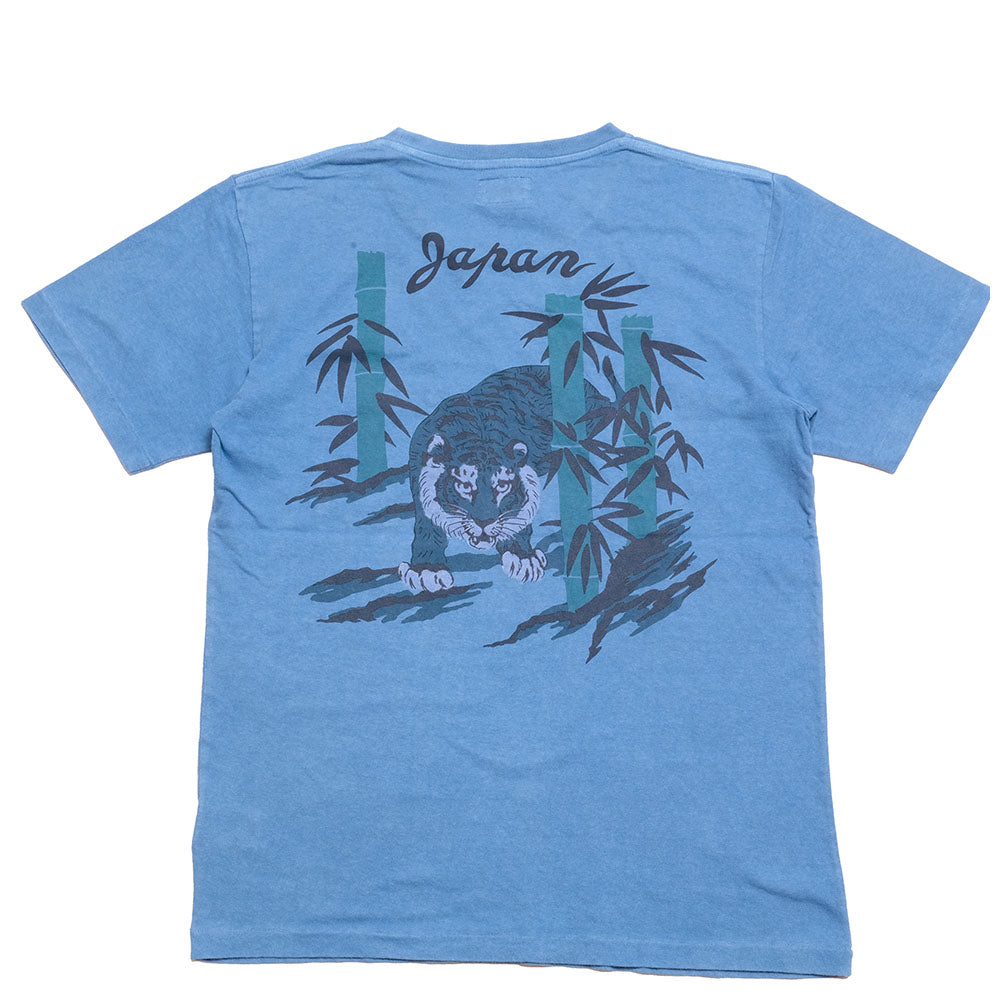 BLUE BLUE JAPAN - Takenitra Back Print Indigo Pocket T-Shirt - 1007633