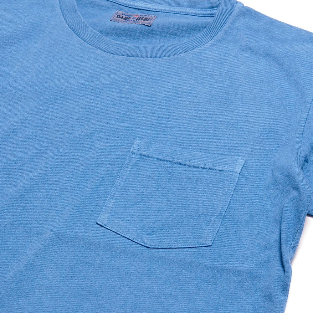 BLUE BLUE JAPAN - Takenitra Back Print Indigo Pocket T-Shirt - 1007633