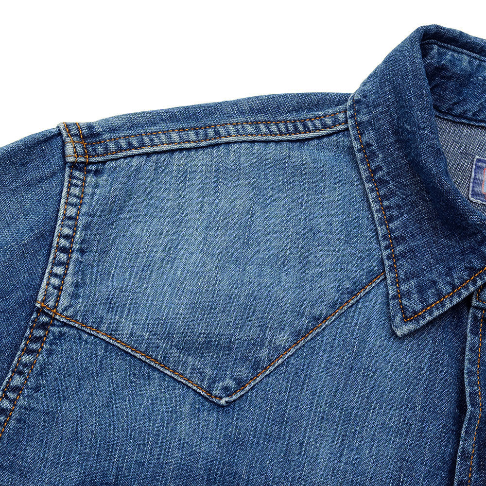 BLUE BLUE - ST814 - Light Denim ROPER Wash Western Shirt - 1007723