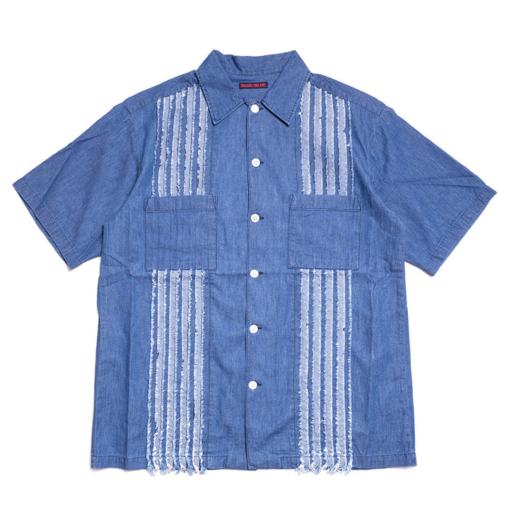 BLUE BLUE - Fringe Tuck Cuban Shirt - 1007772