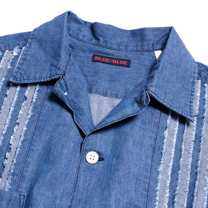 BLUE BLUE - Fringe Tuck Cuban Shirt - 1007772