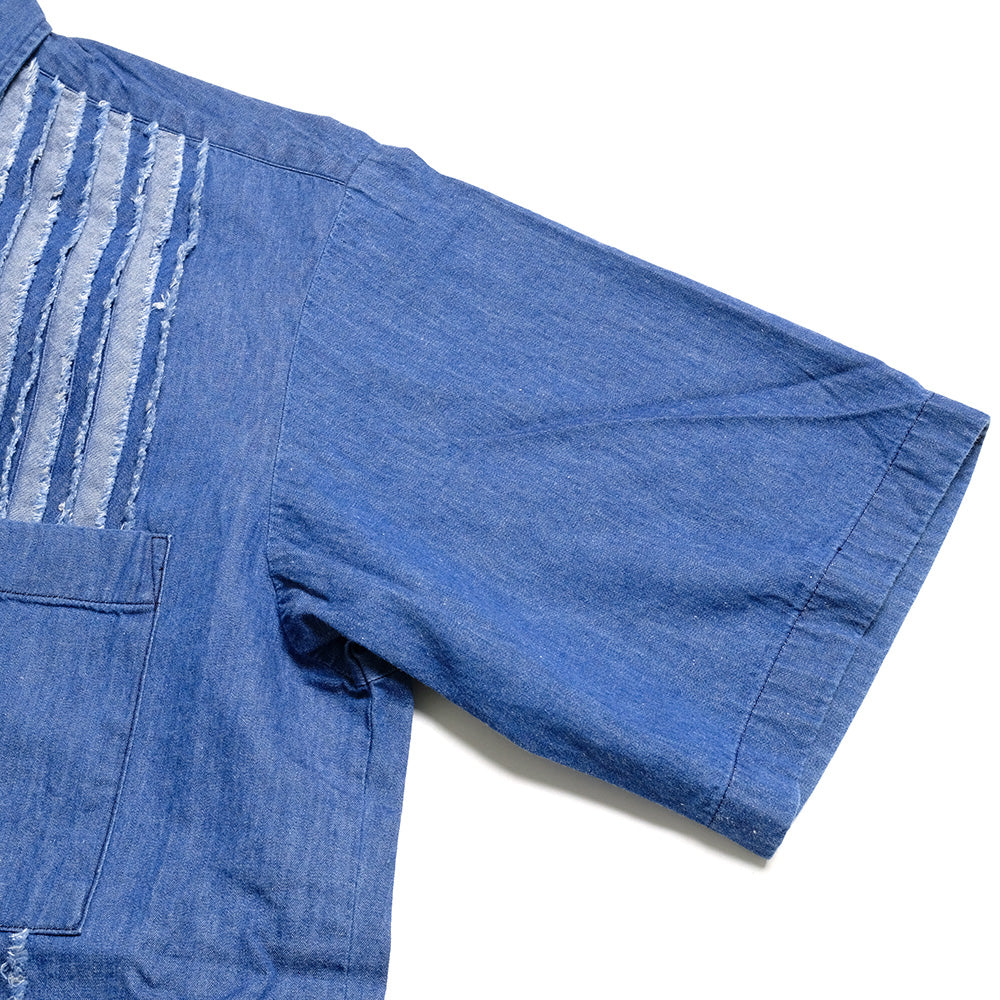 BLUE BLUE - Fringe Tuck Cuban Shirt - 1007772