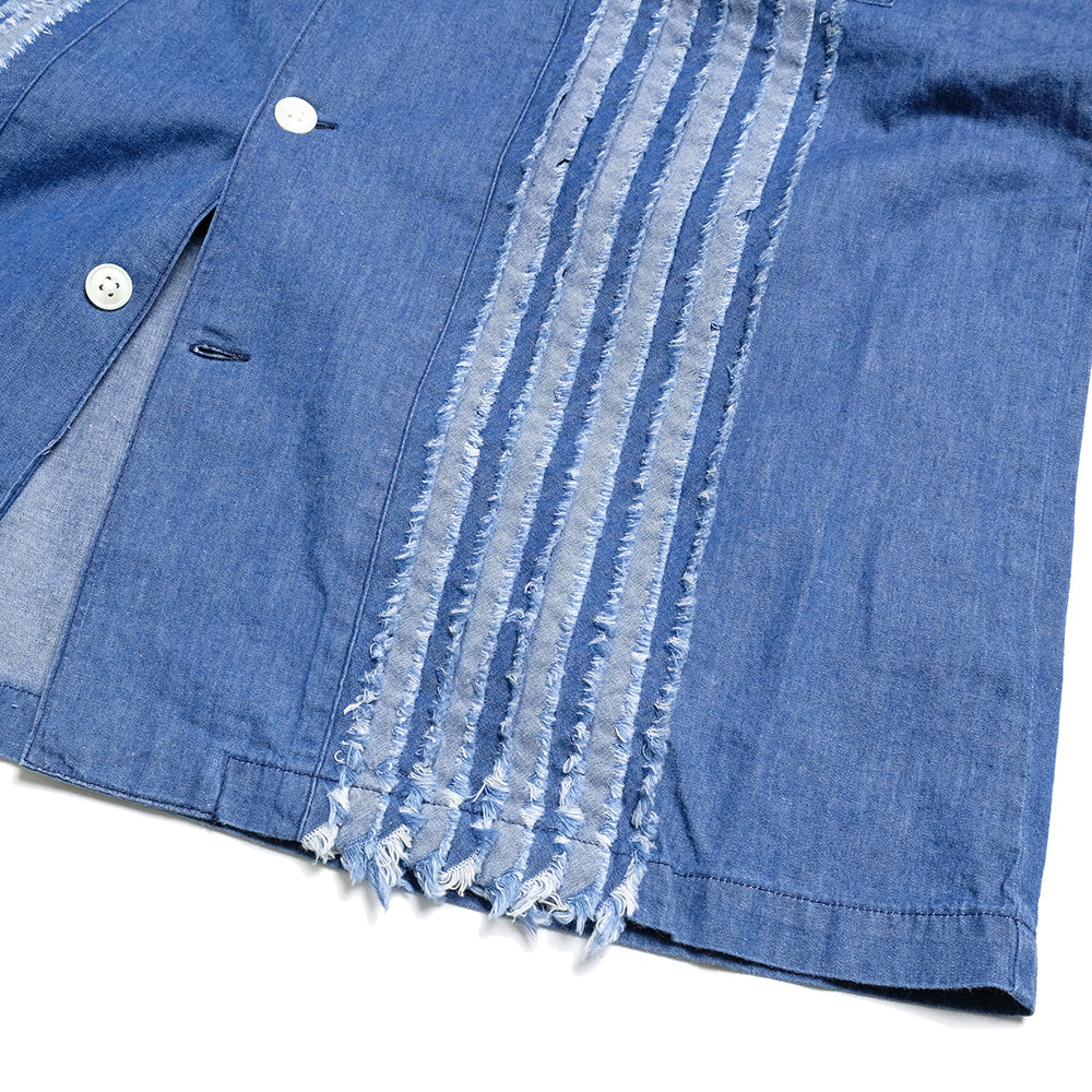 BLUE BLUE - Fringe Tuck Cuban Shirt - 1007772