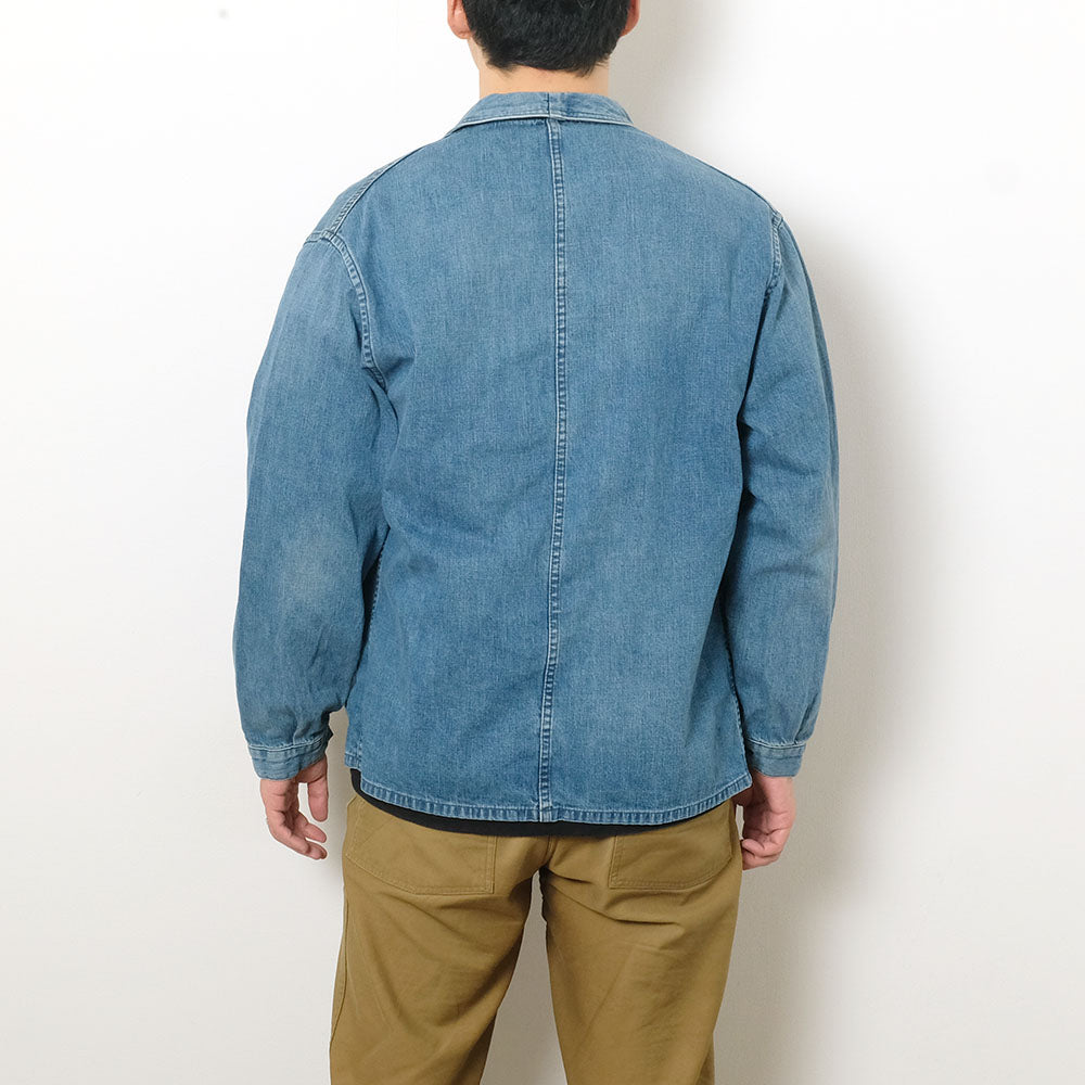BLUE BLUE - Light Denim French China Work Jacket - Used Wash - 1007984