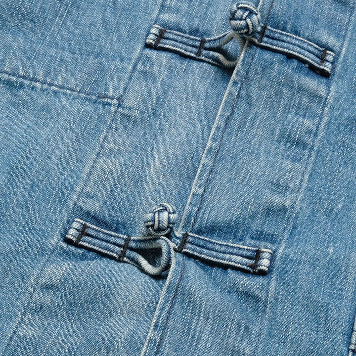 BLUE BLUE - Light Denim French China Work Jacket - Used Wash - 1007984