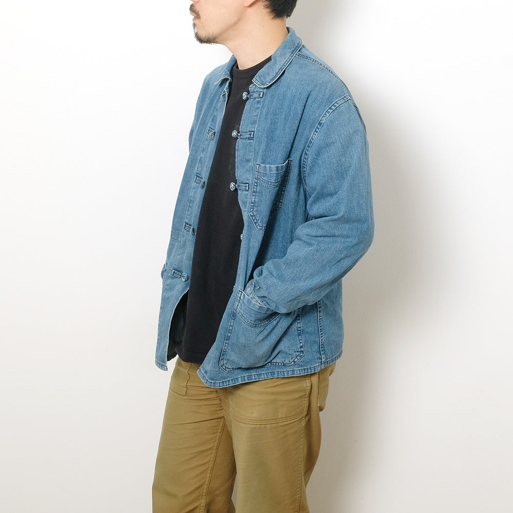BLUE BLUE - Light Denim French China Work Jacket - Used Wash - 1007984
