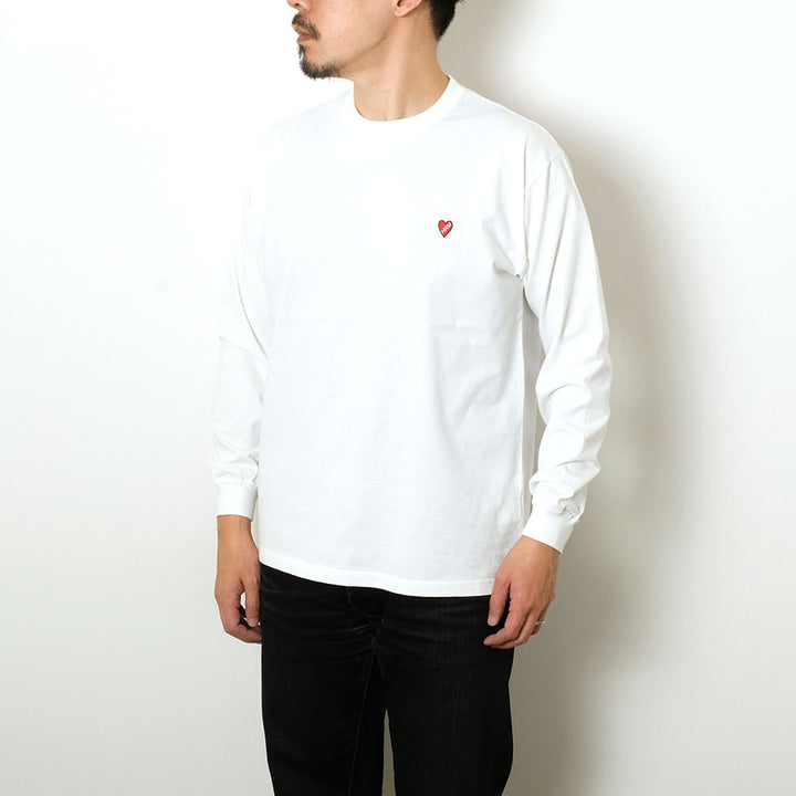 HOLLYWOOD RANCH MARKET - Organic cotton heart-in-HRM long sleeve T-shirts - 1008627