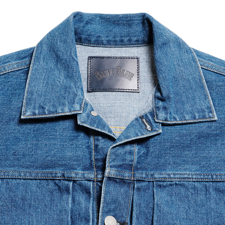 BLUE BLUE - JK02 MOD Superior Pima Cotton - Selvedge Denim 2nd Type Trucker Jacket - FADE WASH - 1009866