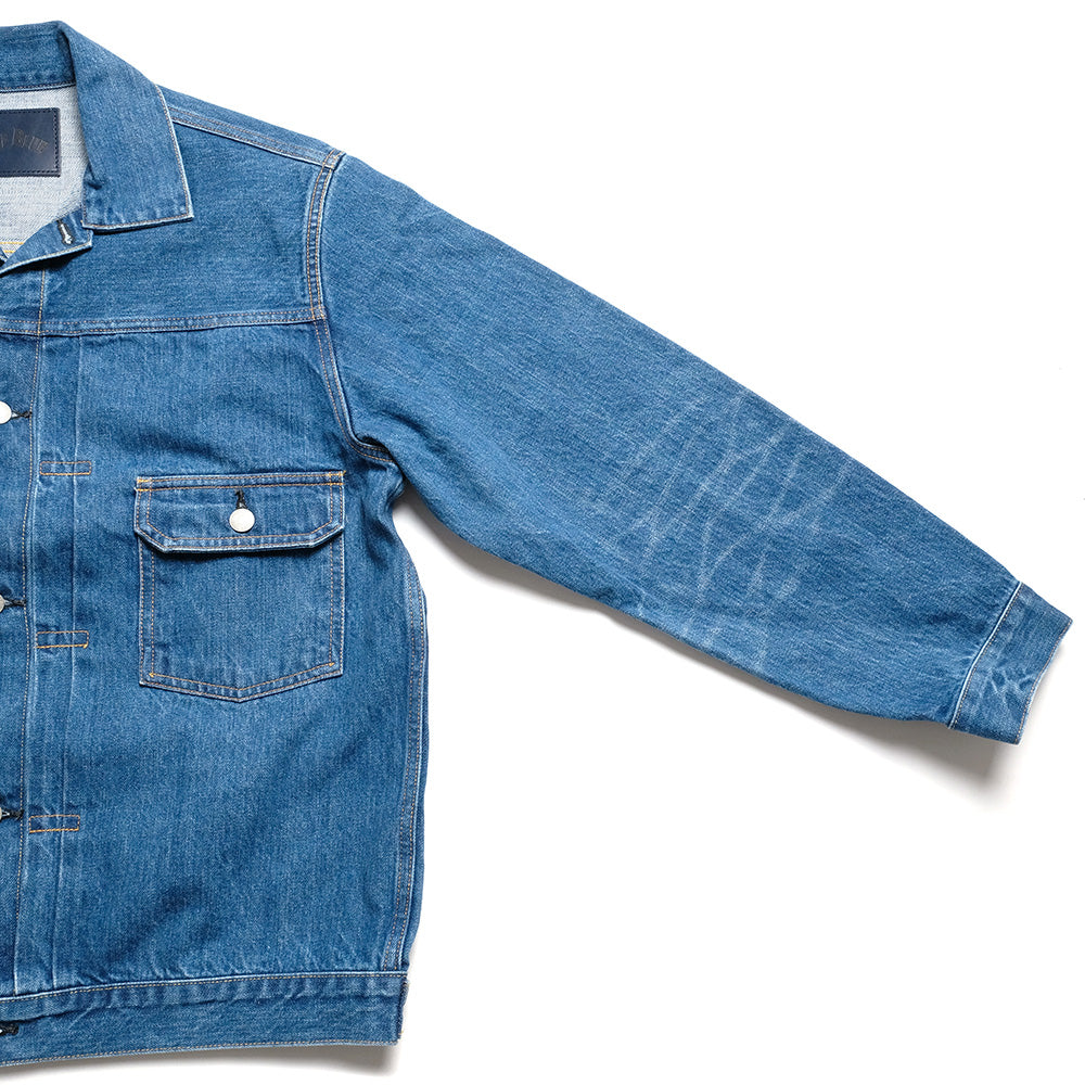BLUE BLUE - JK02 MOD Superior Pima Cotton - Selvedge Denim 2nd Type Trucker Jacket - FADE WASH - 1009866