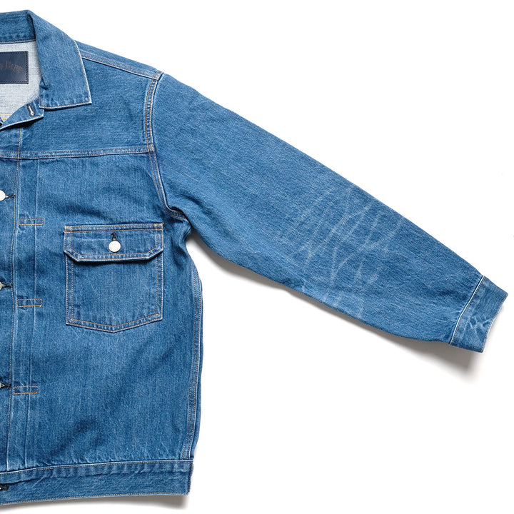 BLUE BLUE - JK02 MOD Superior Pima Cotton - Selvedge Denim 2nd Type Trucker Jacket - FADE WASH - 1009866