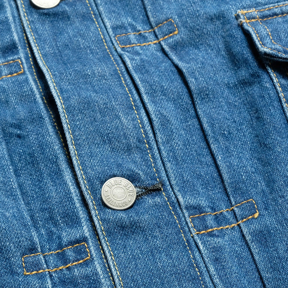 BLUE BLUE - JK02 MOD Superior Pima Cotton - Selvedge Denim 2nd Type Trucker Jacket - FADE WASH - 1009866