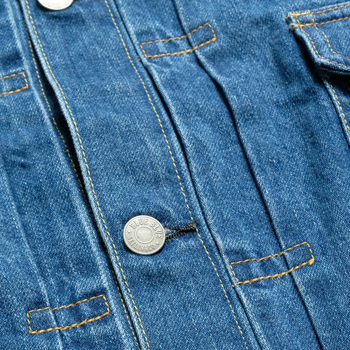 BLUE BLUE - JK02 MOD Superior Pima Cotton - Selvedge Denim 2nd Type Trucker Jacket - FADE WASH - 1009866