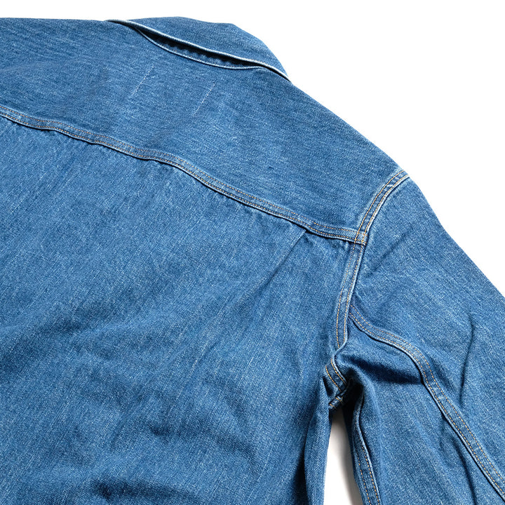 BLUE BLUE - JK02 MOD Superior Pima Cotton - Selvedge Denim 2nd Type Trucker Jacket - FADE WASH - 1009866