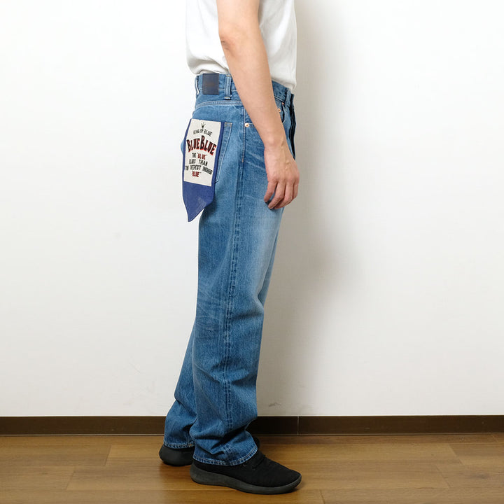 BLUE BLUE - PP02 - MOD supima Selvedge Denim Wide Jeans - Fade Wash - 1009867