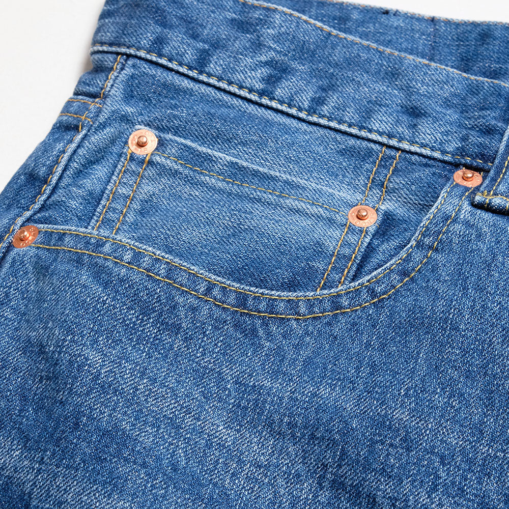 BLUE BLUE - PP02 - MOD supima Selvedge Denim Wide Jeans - Fade Wash - 1009867