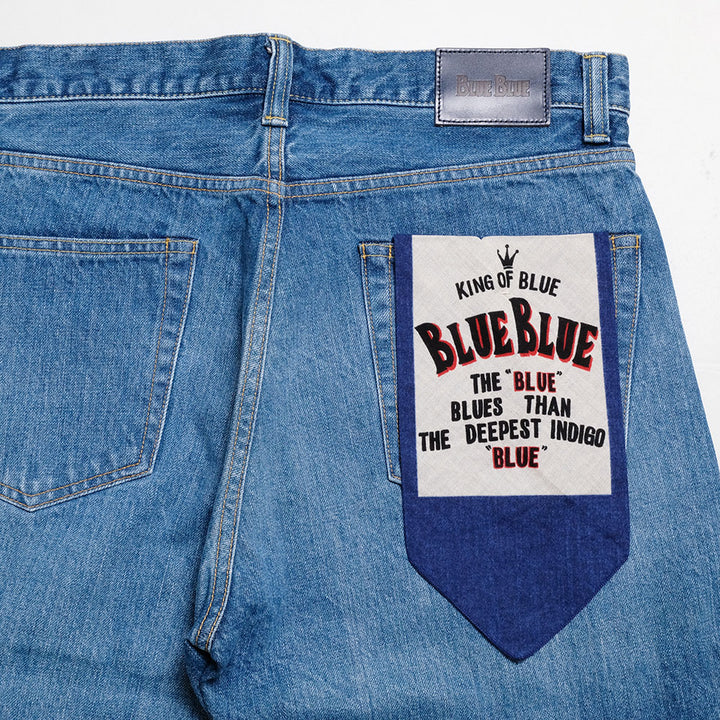 BLUE BLUE - PP02 - MOD supima Selvedge Denim Wide Jeans - Fade Wash - 1009867