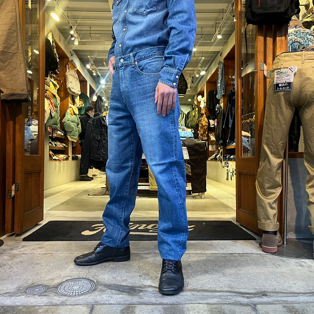 BLUE BLUE - PP03 MOD Superior Pima Cotton - Selvedge Denim FADE Wide tapered Jeans - 1009868