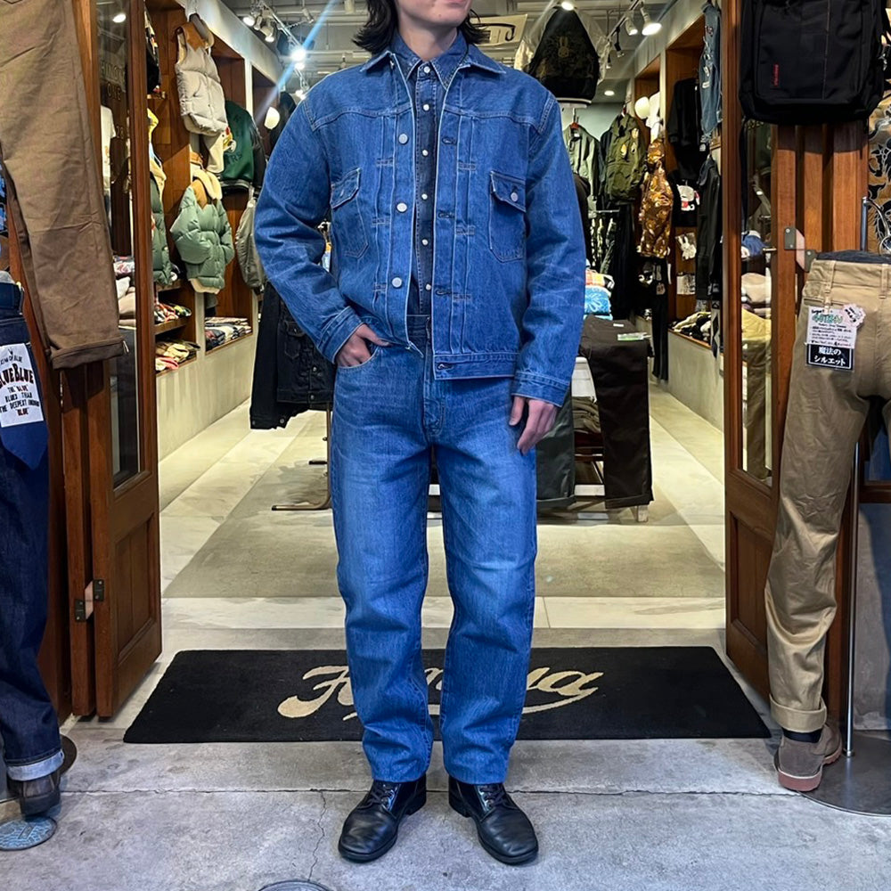 BLUE BLUE - PP03 MOD Superior Pima Cotton - Selvedge Denim FADE Wide tapered Jeans - 1009868