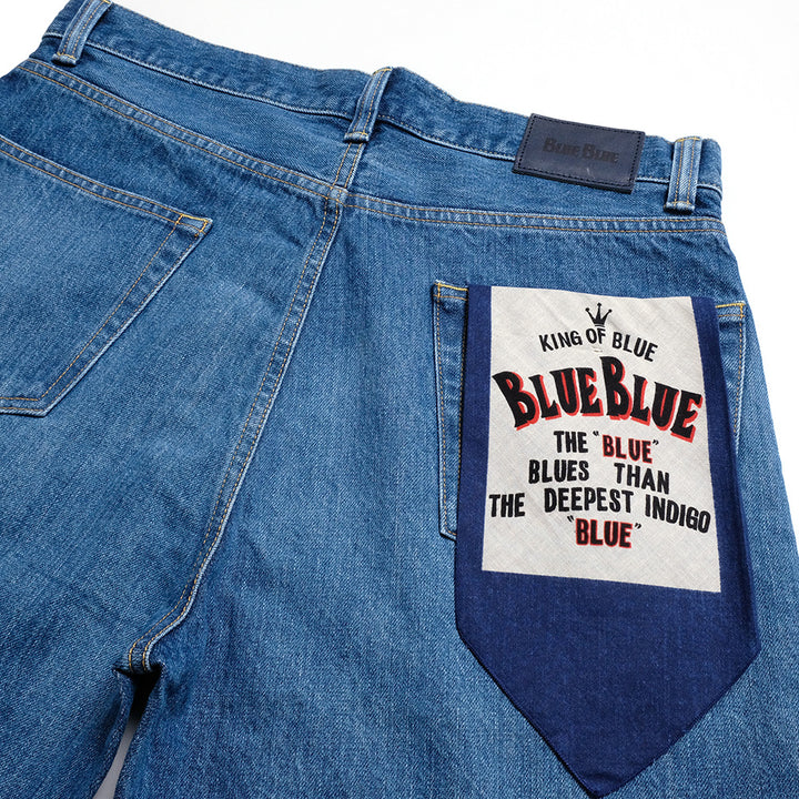 BLUE BLUE - PP03 MOD Superior Pima Cotton - Selvedge Denim FADE Wide tapered Jeans - 1009868