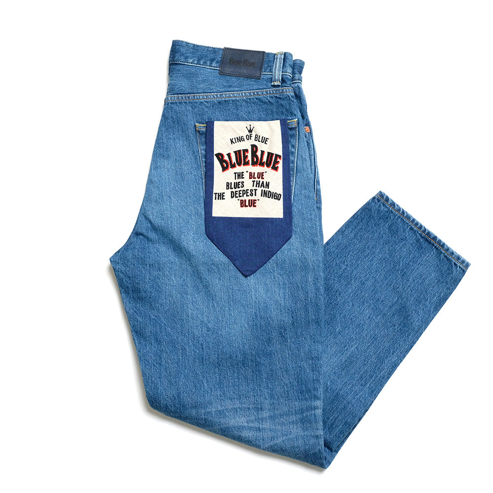 BLUE BLUE - PP03 MOD Superior Pima Cotton - Selvedge Denim FADE Wide tapered Jeans - 1009868