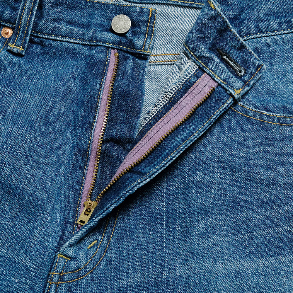 BLUE BLUE - PP03 MOD Superior Pima Cotton - Selvedge Denim FADE Wide tapered Jeans - 1009868