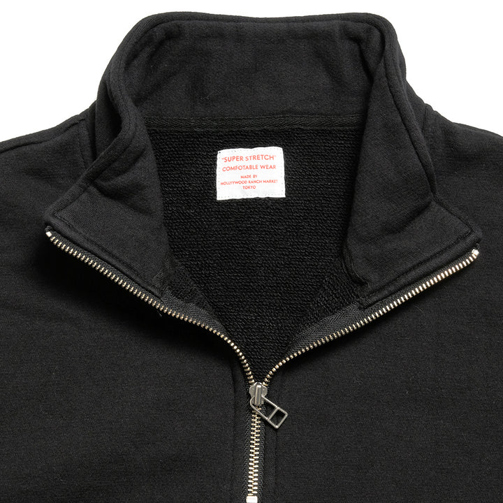 HOLLYWOOD RANCH MARKET - Super Stretch Sweat Fabric Half Zip Pullover - 1010135