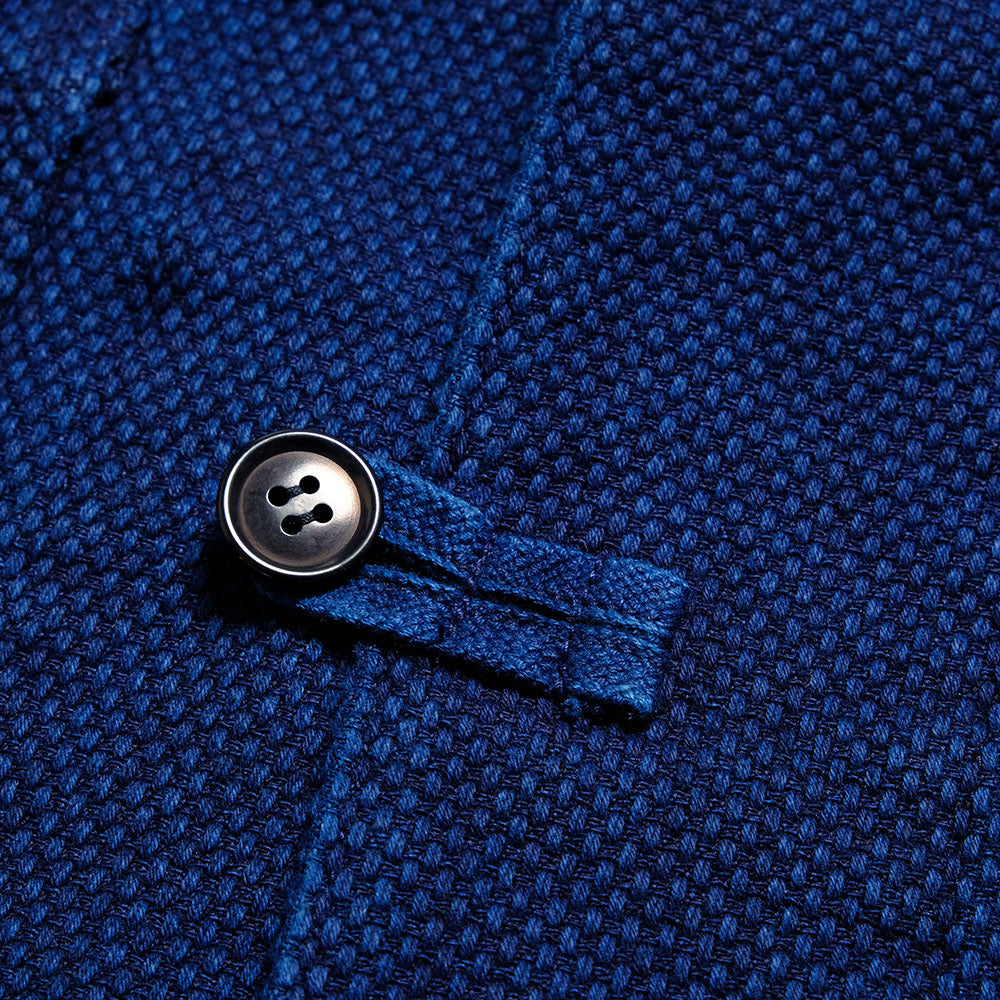 BLUE BLUE JAPAN - Honnai(Natural Indigo) Light Sashiko Oriental Jacket - 1010788