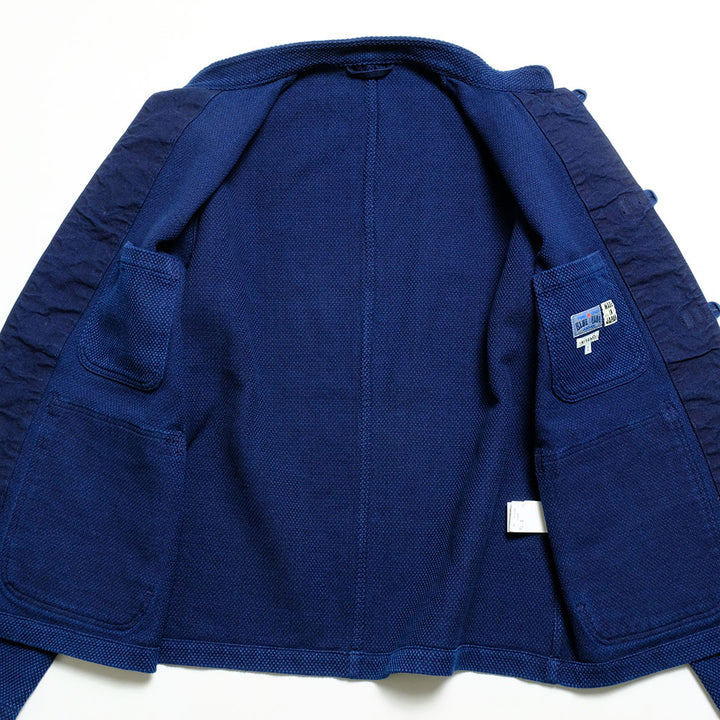BLUE BLUE JAPAN - Honnai(Natural Indigo) Light Sashiko Oriental Jacket - 1010788